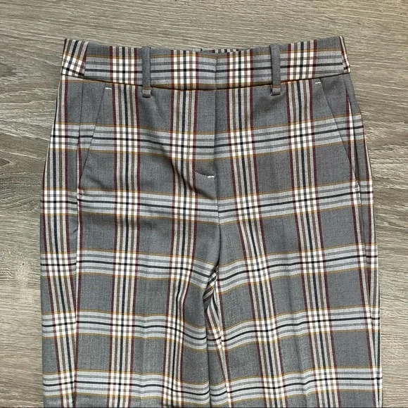 *J Crew Peyton Pant in Bronzed Ochre Rust Plaid - Picture 5 of 12